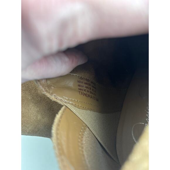 Jessica Simpson Tandra Camel Suede Leather High Heel Ankle Boot Size 8.5 - Picture 4 of 12
